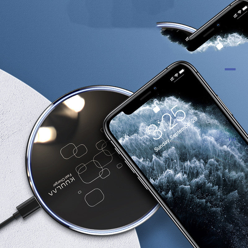 Wireless Charger Desktop Disc Ultra-Thin Fast Charge Mobile Phone Wireless Charger