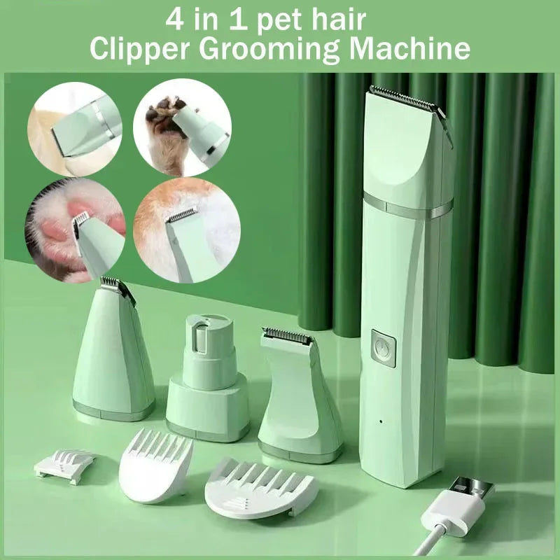 4-In-1 Multi-Functional Type C Charge Pet Clippers Cordless, Shaver, Trimmers and Grooming Tools