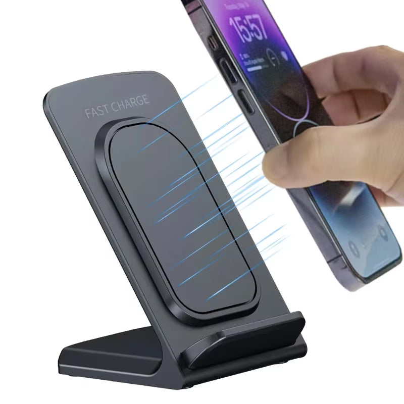 Desktop Phone Wireless Charger Holder Stand for Iphone 17 16 15 14 13 12 Pro Max Samsung S25 S24 Xiaomi Fast Charging Station