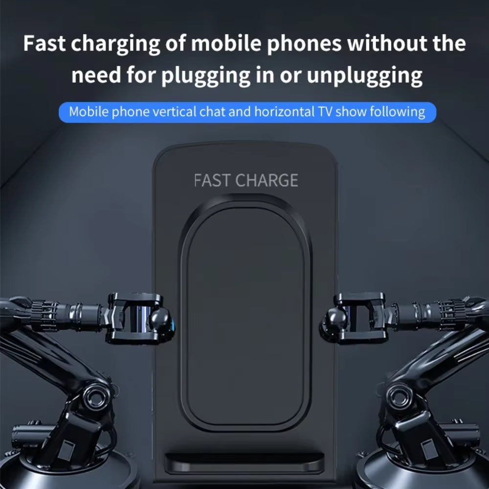 Desktop Phone Wireless Charger Holder Stand for Iphone 17 16 15 14 13 12 Pro Max Samsung S25 S24 Xiaomi Fast Charging Station