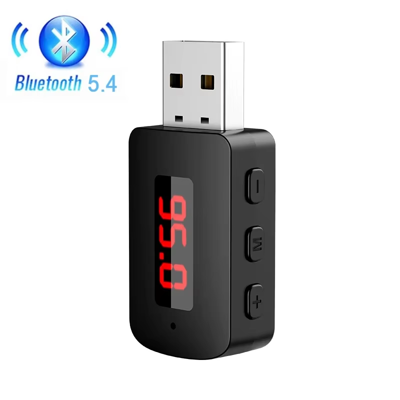 Bluetooth 5.4 Car Transmitter Receiver for Dial Call and Audio