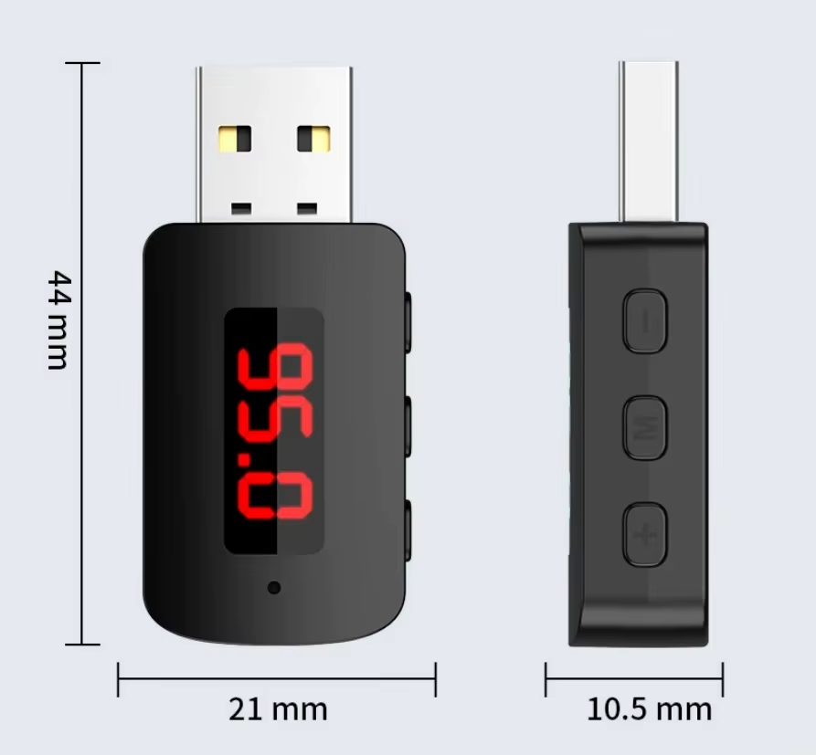 Bluetooth 5.4 Car Transmitter Receiver for Dial Call and Audio