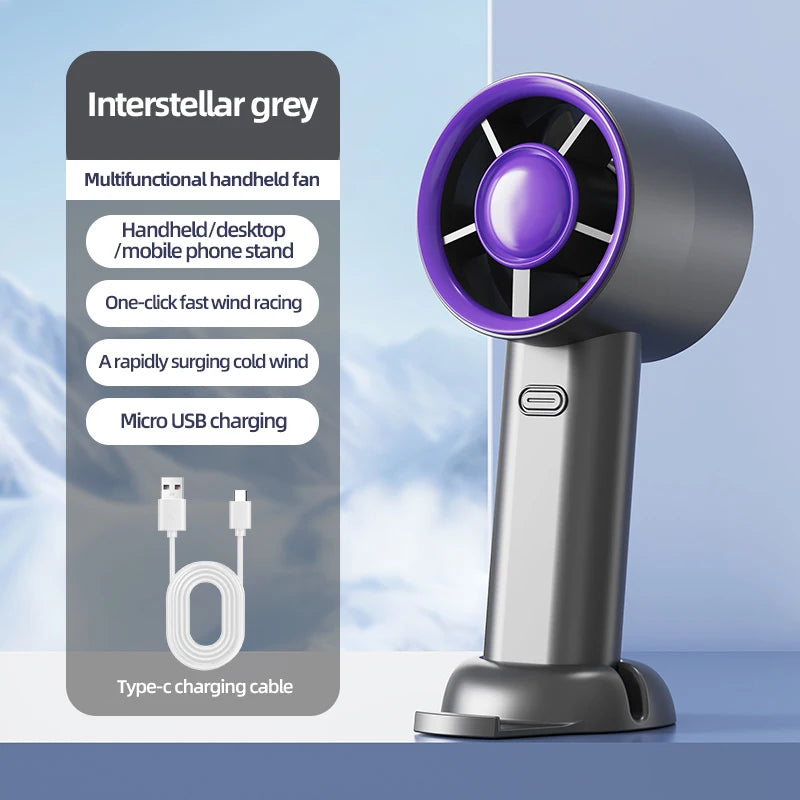 Mini Handheld USB High-Speed Silent Air Cooling Portable Fan for Personal, Travel and Outdoor Activities