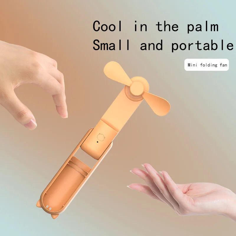 Designer Portable Fan Mini Handheld Fan Unique Design Fan USB Rechargeable with Powerful Turbo Wind
