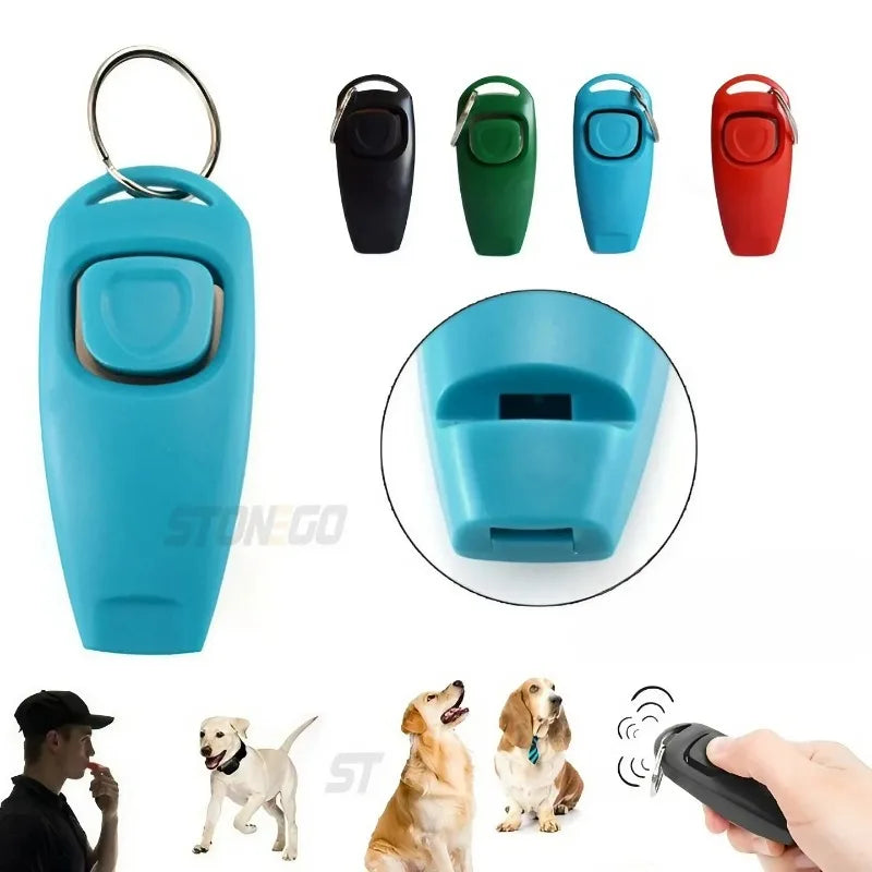 Multifunction 2 in 1 Clicker & Whistle Dog Trainer and Clicker with Keyring