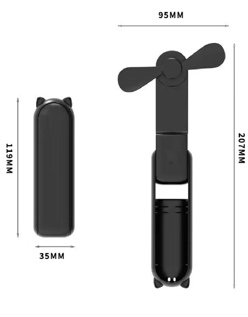 Designer Portable Fan Mini Handheld Fan Unique Design Fan USB Rechargeable with Powerful Turbo Wind