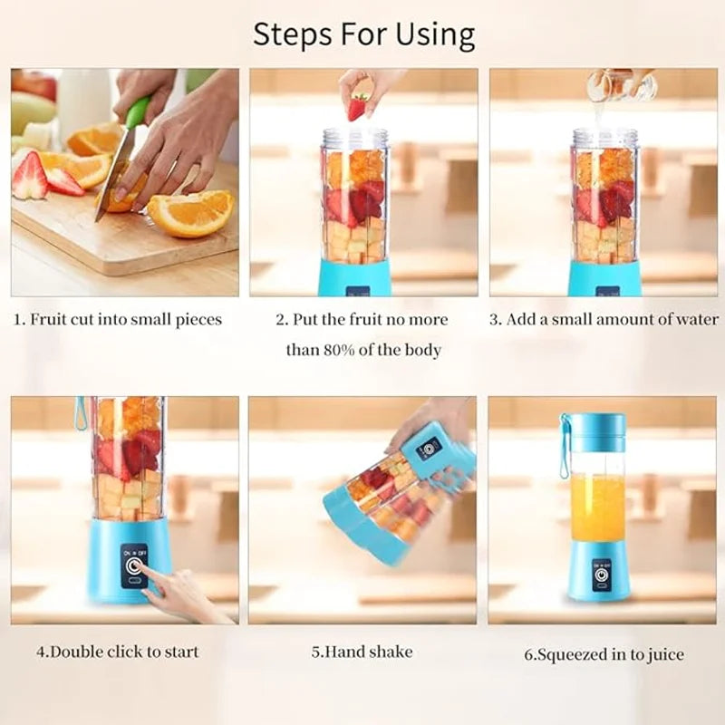 Portable Juicer Fruit and Vegetable Mixed Juicer USB Charging