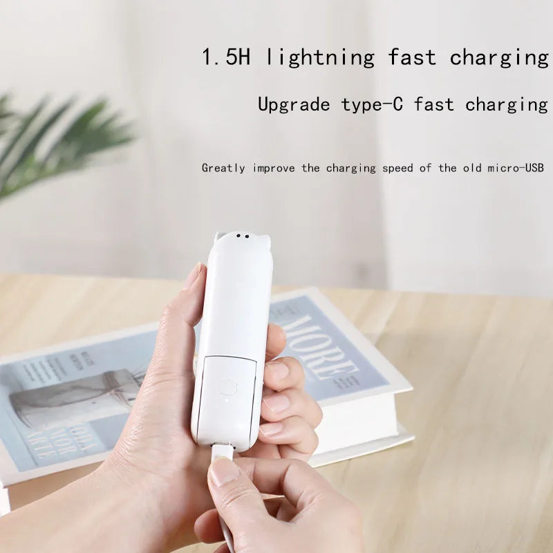 Designer Portable Fan Mini Handheld Fan Unique Design Fan USB Rechargeable with Powerful Turbo Wind