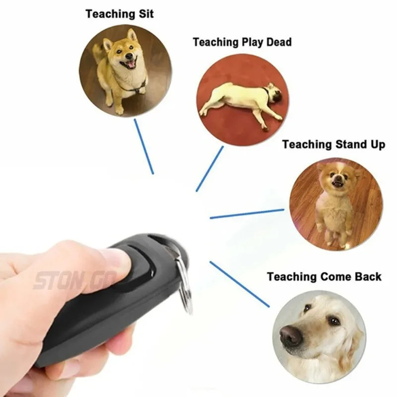 Multifunction 2 in 1 Clicker & Whistle Dog Trainer and Clicker with Keyring