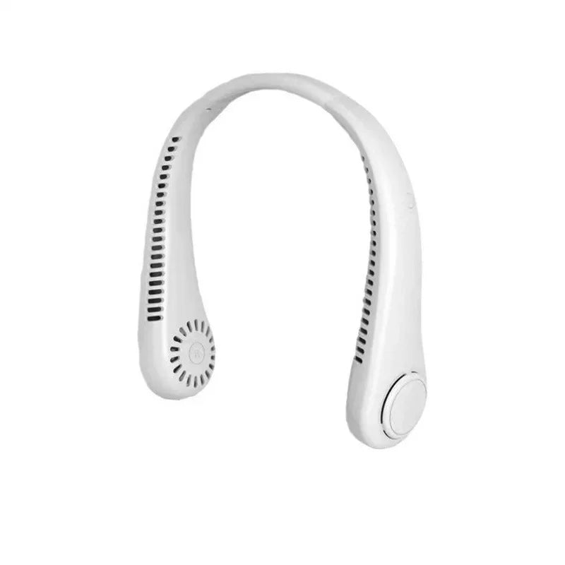 Portable Mini Neck Fan USB Charging Silent Leafless Turbine Neck Fan Home Appliances Electric Fans from Mainland China