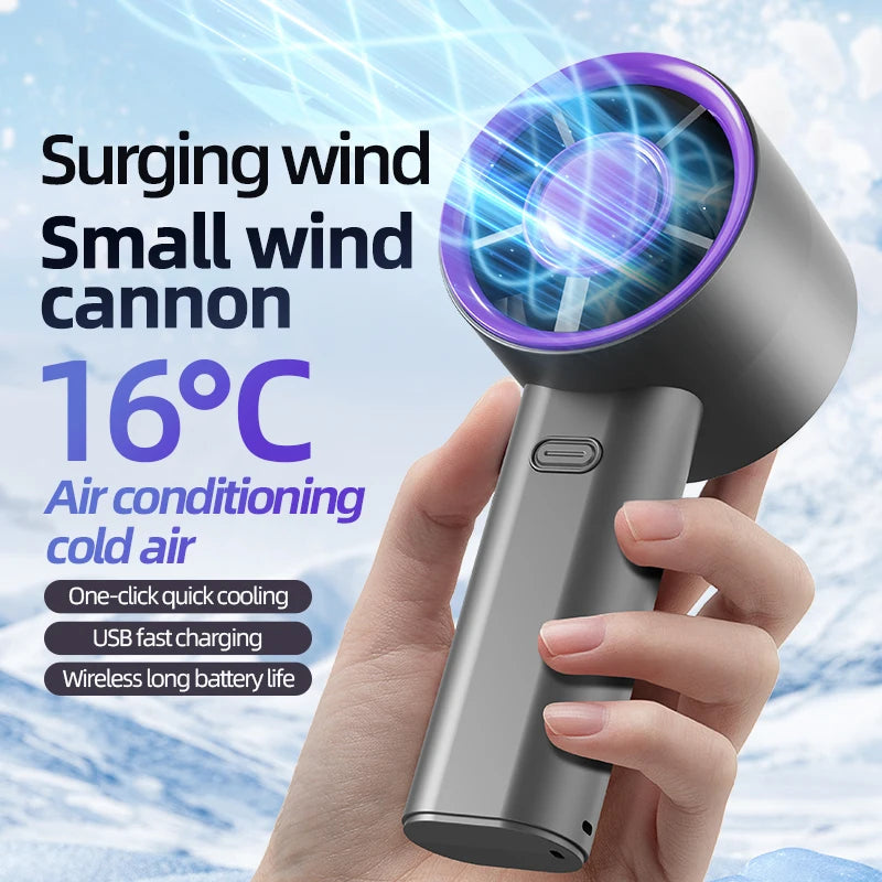 Mini Handheld USB High-Speed Silent Air Cooling Portable Fan for Personal, Travel and Outdoor Activities
