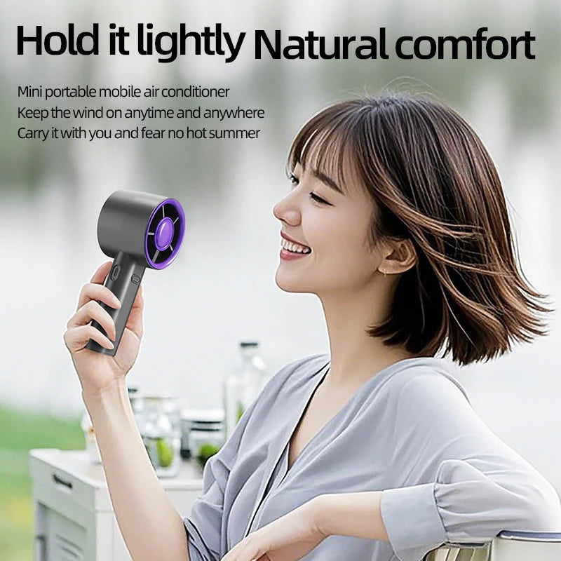 Mini Handheld USB High-Speed Silent Air Cooling Portable Fan for Personal, Travel and Outdoor Activities