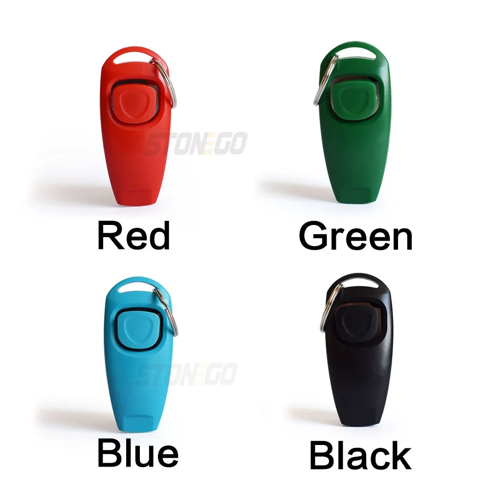 Multifunction 2 in 1 Clicker & Whistle Dog Trainer and Clicker with Keyring