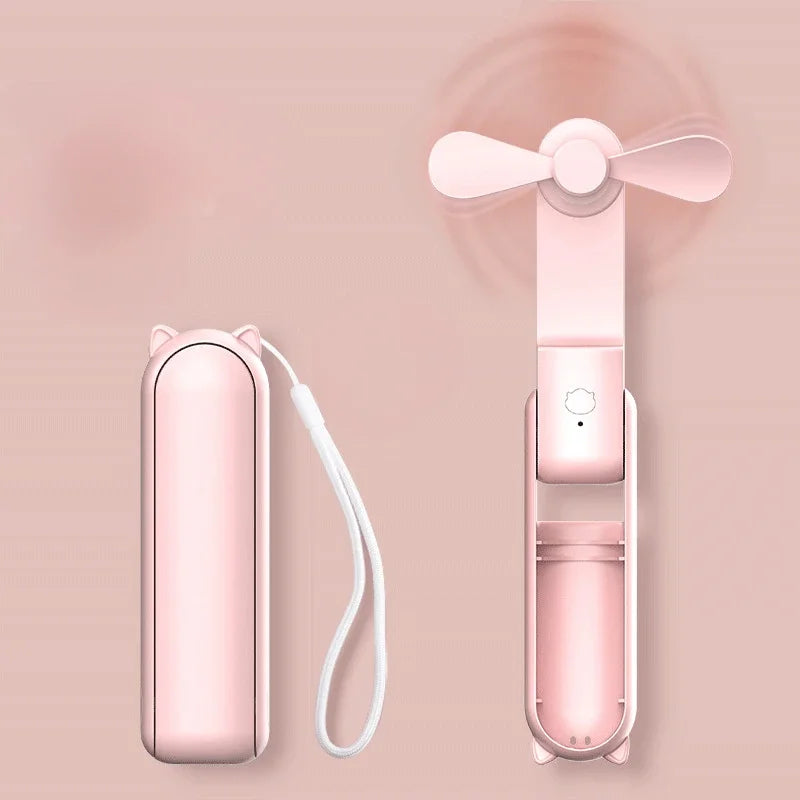 Designer Portable Fan Mini Handheld Fan Unique Design Fan USB Rechargeable with Powerful Turbo Wind