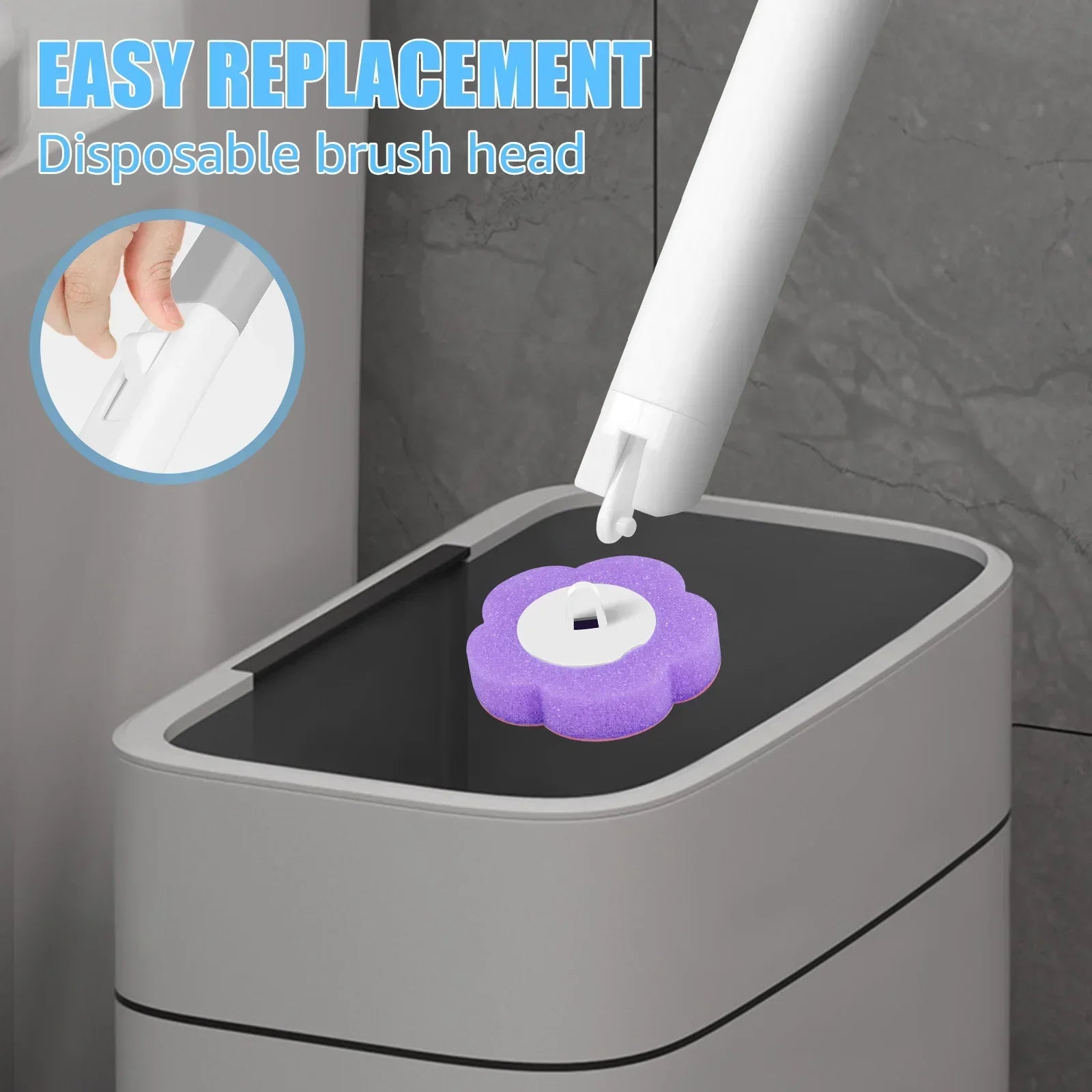 Disposable and Wall Mounted Cleaning Brush - No Dead Corners in Bathroom, Toilet