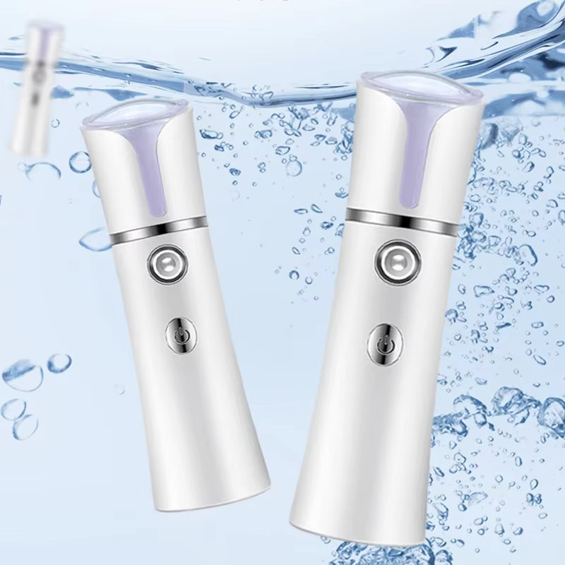 Mini Face Steamer USB Rechargeable Humidifier Nano Nebulizer Portable Cold Spray Moisturizing Beauty Instruments Skin Care Tool