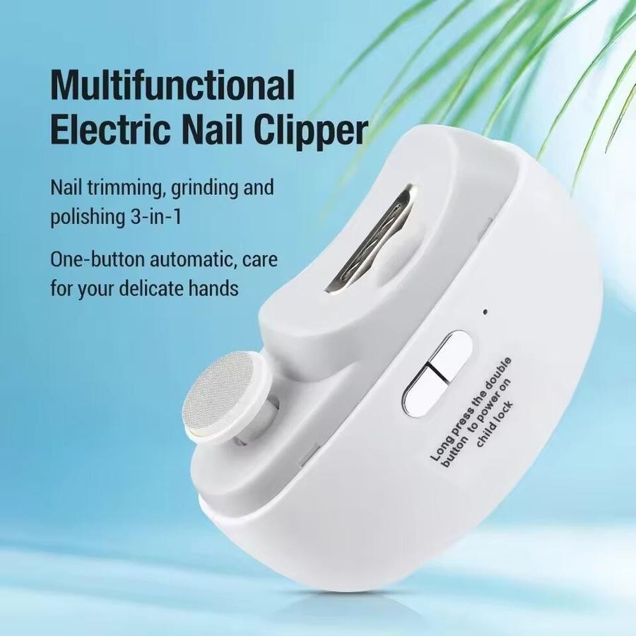 Electric Automatic Nail Clippers with Light Trimmer and Manicure